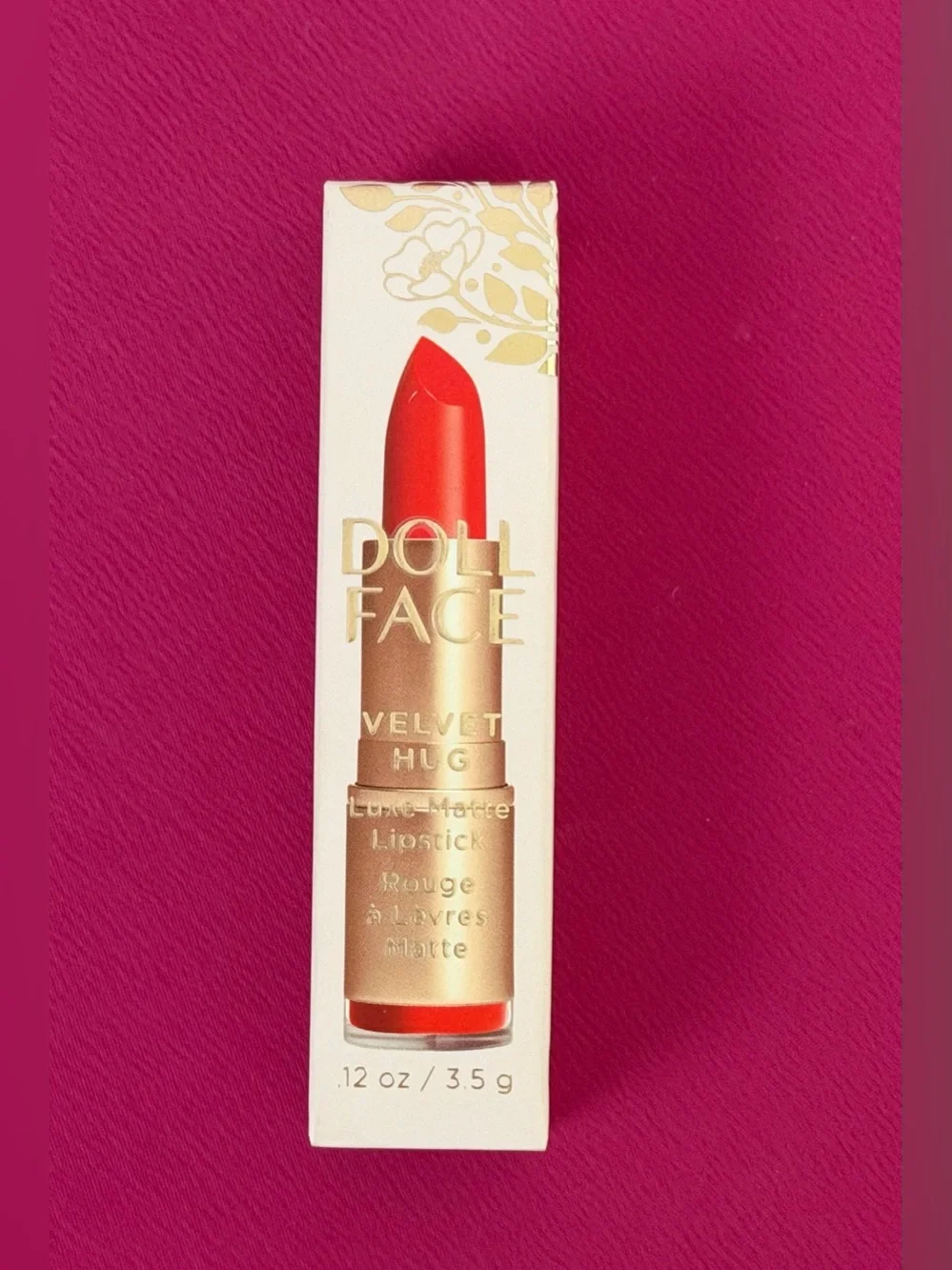 Doll Face Velvet Hug Luxe Matte Lipstick — Amore Matte Red NWT